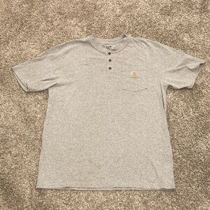 Carhartt Heather Gray Men's Short Sleeve Henley